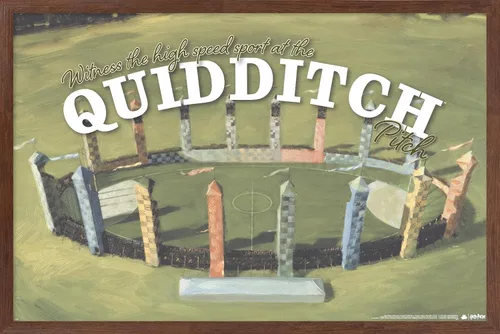 Vista 10 de Trends International El mundo mágico: Harry Potter - Póster de pared de Quidditch de testigo Versión con marco de bronce