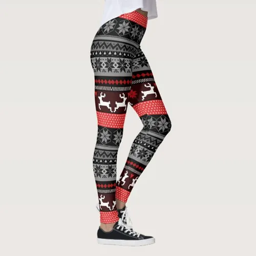 Vista 5 de Pantalones de yoga para mujer, pantalones médicos para yoga, correr, fiesta, pantalones personalizados, leggings de Navidad, muñeco de nieve