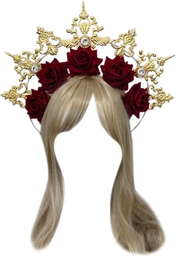 Vista 7 de DGFJY Festival Hair Accessories Women Students Halloween Hairband Cosplay Angel Aureole Headbands Performances Hair Hoop Hair