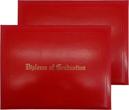 Vista 26 de GraduationMall Cubierta impresa para diploma para certificado 8.5 x 11 pulgadas, color negro, paquete de 1