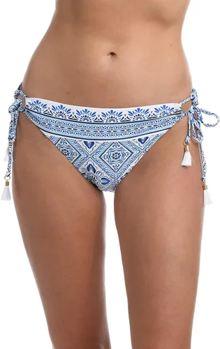 Vista 34 de La Blanca Parte inferior de bikini hipster con lazo lateral para mujer Negro/ Luces de la ciudad