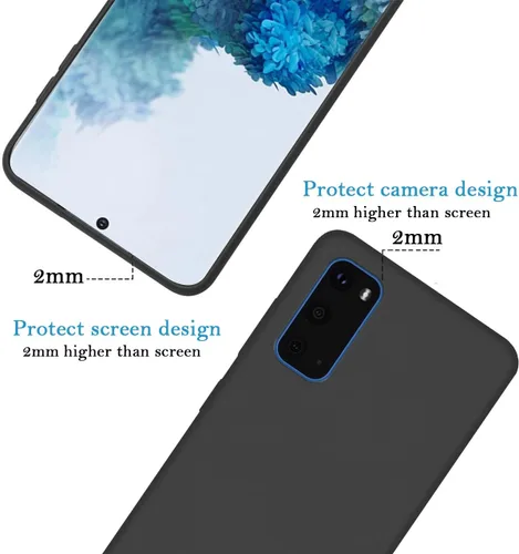 Vista 4 de Funda personalizada para teléfono Galaxy S20, funda protectora de TPU suave contra arañazos, color negro