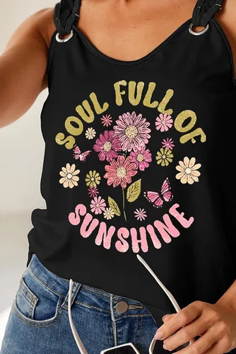 Vista 5 de Lindas camisetas de verano para mujer, estilo casual, sin mangas, ajuste holgado, cuello redondo, con anillo en O