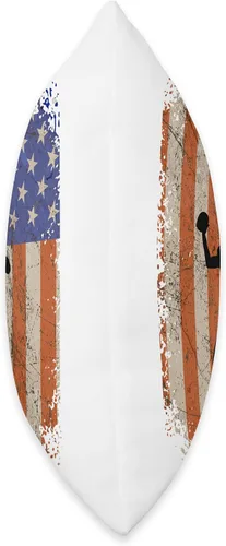 Vista 2 de AMERICAN FLAG FOOTBALL QB PLAYER PATRIOTIC Throw Pillow
