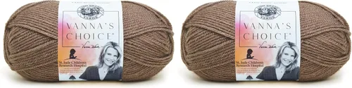 Vista 51 de Lion Brand Yarn (1 madeja) Hilo Vanna's Choice, mármol gris