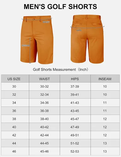 Vista 7 de Lesmart Pantalones cortos de golf para hombre, elásticos, de secado rápido, ajuste relajado, con rendimiento técnico