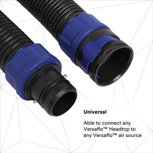 Vista 2 de 3M PAPR, Versaflo - Tubo de vinilo de respiración de ajuste de longitud BT-30, respirador purificador de aire eléctrico, conexión giratoria