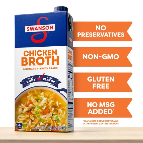 Vista 4 de SWANSON S Caldo de pollo 100% natural, cartón de 32 onzas