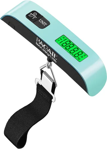 Vista 18 de BAGAIL Báscula digital de equipaje, báscula de equipaje colgante de 110 libras con pantalla LCD retroiluminada, báscula de pesaje portátil