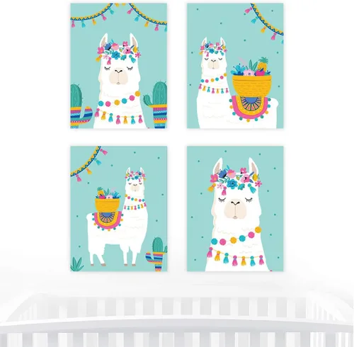 Vista 3 de Andaz Press Llama and Cactus - Colección de fiesta para baby shower, Etiqueta para botella de sidra de manzana., 1