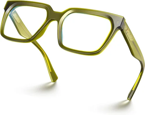 Vista 25 de VISOONE Chunky Rectangle Oversized Blue Light Blocking Computer Glasses Clear Lenses Cute Fake Large Frame Preppy Stylish Designer Fashion Screen