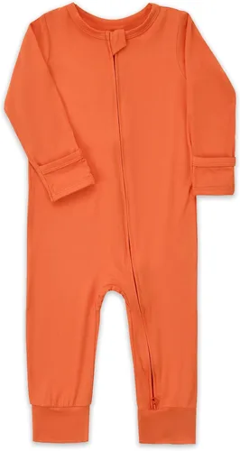 Vista 2 de Aablexema Pijama sin pies con cremallera y mitón, rayón de bambú, pijama de manga larga para bebé