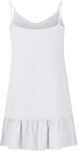 Vista 5 de Vestidos sin mangas para mujer 2023, vestidos cortos de verano, trajes de vacaciones en la playa, vestidos sexy con tirantes delgados, ropa de moda
