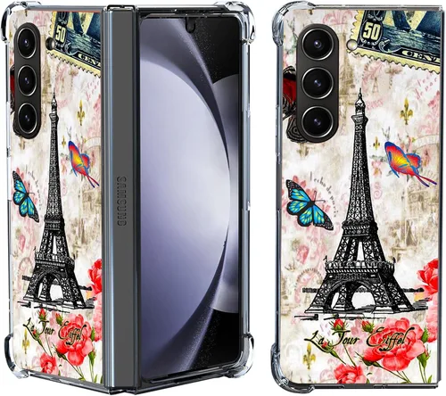 Vista 18 de Funda para Galaxy Z Fold 5, protección contra caídas de mandala de león colorido, a prueba de golpes, de cuerpo completo, resistente a los arañazos