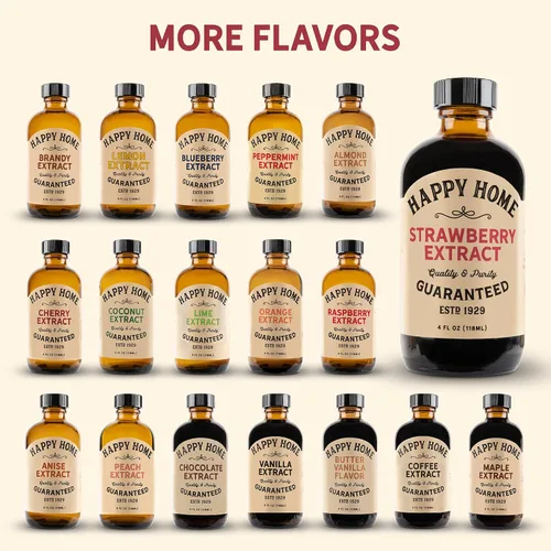 Vista 8 de Happy Home Sabor natural de fresa - Certificado Kosher, 4 onzas.