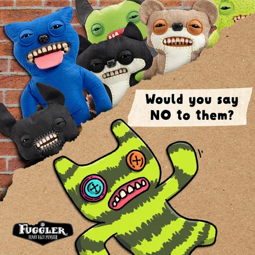 Vista 5 de Fuggler Originals - Monstruo feo y divertido de 9 pulgadas de peluche, monstruo indeciso de laboratorio