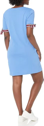 Vista 2 de Tommy Hilfiger Vestido de camiseta con manga anudada para mujer