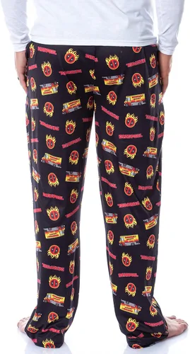 Vista 4 de Marvel Mens' Deadpool Chimichangas Food Truck Icon Sleep Pajama Pants