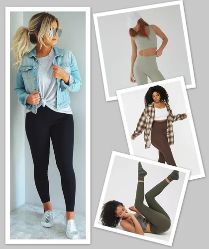 Vista 4 de GAYHAY Leggings de cintura alta para mujer, suaves, opacos, ajustados, con control de abdomen, pantalones estampados para correr, ciclismo, yoga