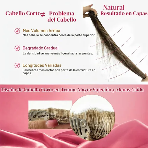 Vista 6 de Ve Sunny Extensiones de cabello humano real con clip balayage, color marrón castaño degradado a rubio, 12 pulgadas, 5 unidades, 2.82 onzas