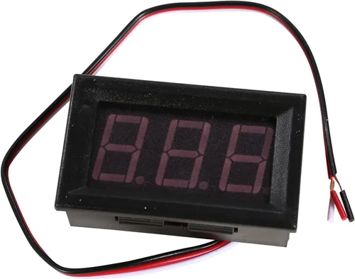 Vista 4 de Voltímetro digital de 3 hilos DC 0.00-30.0V con pantalla LED azul y protección de polaridad inversa