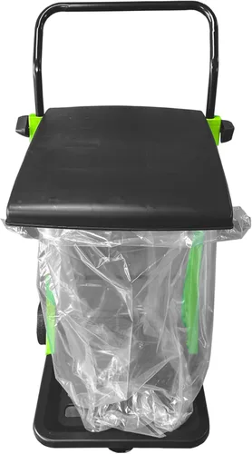 Vista 3 de Bosmere Carrito de jardín multiusos, cubo de basura plegable ajustable para patio, cubo de basura portátil