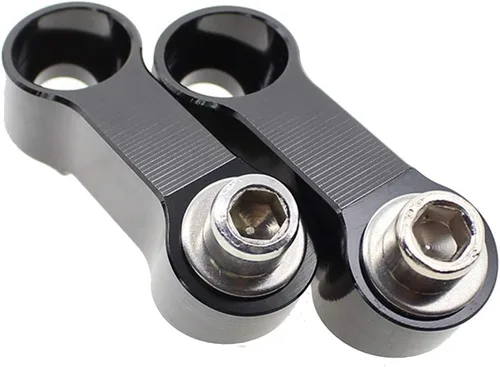 Vista 2 de 0.315 in X 0.049 in paso derecha+izquierda roscado motocicleta bicicleta cruceros scooters montaje espejo elevador adaptador adaptador aluminio Moto