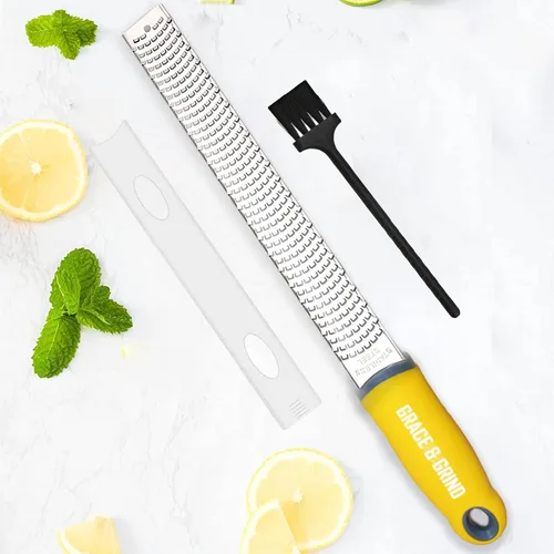 Vista 10 de 2-en-1 DISEÑADO POR CHEFS Rallador de Limón y Queso Parmesano y Triturador de Alimentos - Herramienta Esencial de Rallador para la Cocina, Perfecto