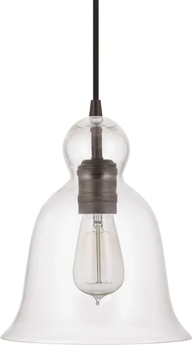 Vista 8 de Capital Lighting 4641PN-136 Dean - Colgante de globo de cristal transparente urbano e industrial, 1 luz de 100 vatios, 13 pulgadas de alto x 10