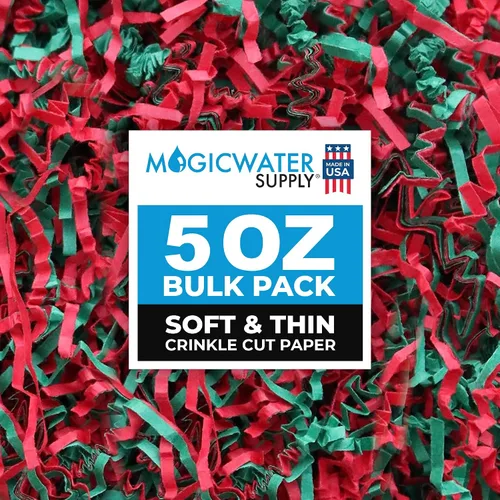 Vista 8 de MagicWater Supply - 5 oz - Naranja - Relleno de papel de corte arrugado suave y fino ideal para envolver regalos, relleno de cestas, cumpleaños