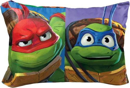 Vista 4 de Jay Franco Leonardo Ninja Turtle - Juego de peluche y funda de almohada