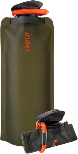 Vista 12 de Vapur Botella de Agua Plegable con Mosquetón, Botella Compacta que se Pliega Completamente para Hidratación en Movimiento, Ideal para Viajar