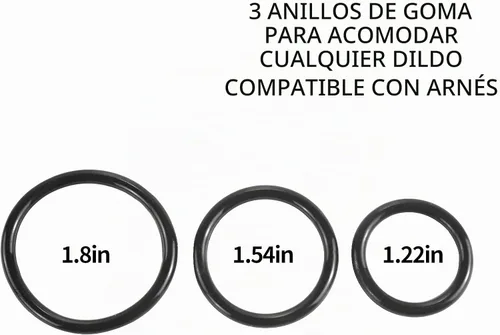 Vista 4 de Correa ajustable en el arnés de consolador, ferch arnés de doble agujero de cuero suave anillo cinturón para hombre (negro)