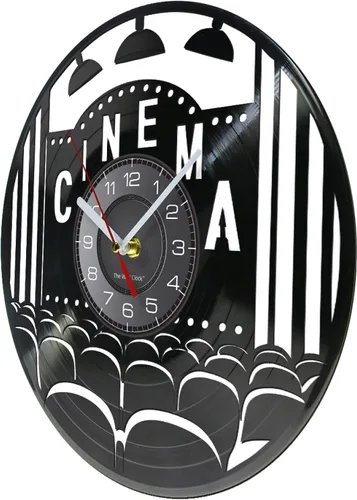 Vista 2 de Reloj de pared – Reloj de vinilo de corte de 12 pulgadas, Gramófono, Lp, para colgar en la pared, para fanáticos del cine