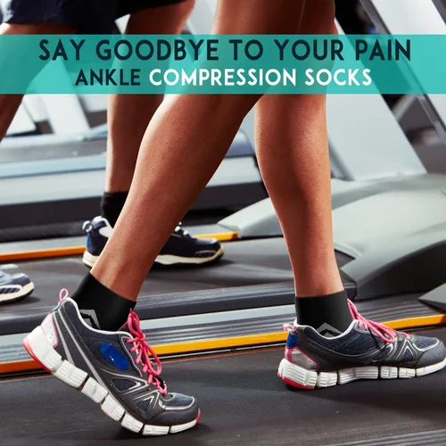 Vista 2 de Bluemaple Compression Socks for Men & Women Circulation-Ankle Plantar Fasciitis Socks Support for Athletic