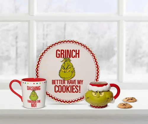 Vista 2 de Department 56 Dr. Seuss the Grinch Dashing Through the No - Taza de café, 16 onzas, multicolor