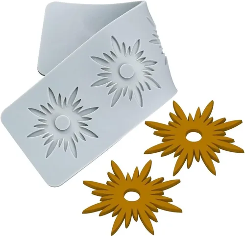 Vista 16 de Molde de caramelo de hojas huecas 3D de hojas de coral, moldes de chocolate, moldes de silicona para fondant de encaje, molde para pastel, molde