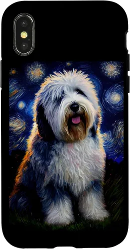 Vista 5 de Old English Sheepdog in Starry Night Painting Dog Mom Dad Case for iPhone 17