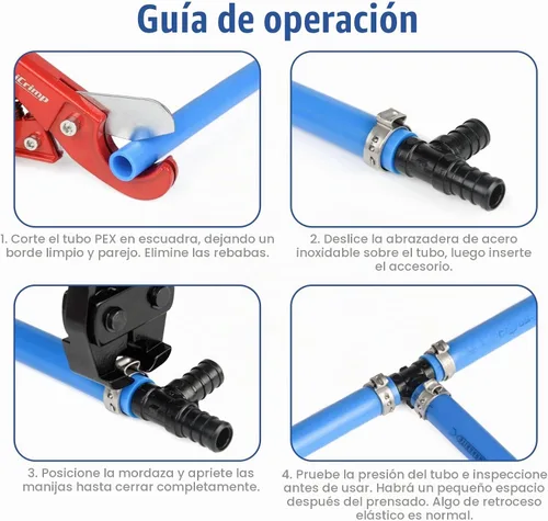 Vista 7 de iCrimp - Herramienta de cincha PEX bidireccional para abrazaderas de acero inoxidable de 3/8 a 1 pulgada