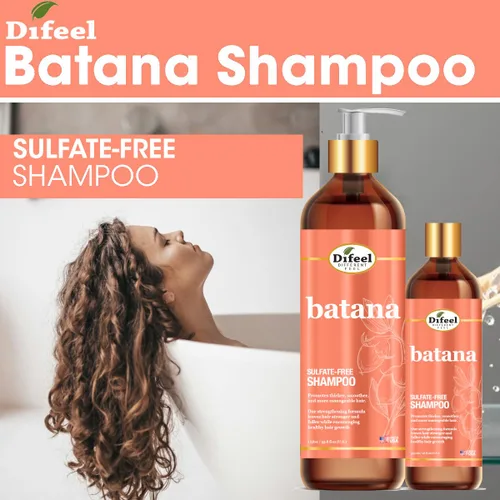 Vista 3 de Difeel Batana Shampoo 33.8 onzas - Champú fortalecedor sin sulfato para un cabello más grueso, más suave y manejable
