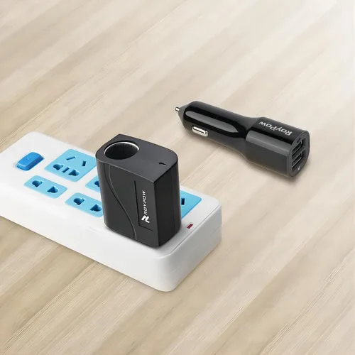 Vista 6 de RoyPow Convertidor de CA a CC Transformador de fuente de alimentación 2A/24W Adaptador AC/DC 110V/120V a 12V Enchufe para encendedor de cigarrillos