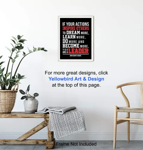 Vista 5 de Decoración artística para pared de oficina de liderazgo, regalo motivacional único para jefe, gerente, líder de equipo, entrenador, profesor, foto