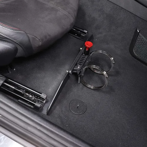 Vista 3 de Soporte de aluminio ajustable para extintor de incendios de liberación rápida compatible con Toyota Supra GR A90 A91 MK5 2019-2022, soporte