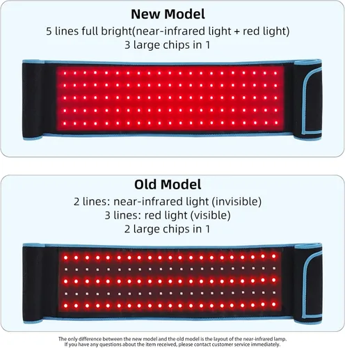 Vista 7 de Terapia de luz roja, terapia de luz infrarroja para cuerpo, cintura, espalda, hombro, pierna, alivio muscular, rodilla, 3 chips en 1, 660 nm, 850