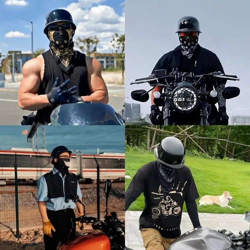 Vista 6 de Casco de motocicleta de estilo alemán, casco de media concha para adultos, hombres y mujeres, casco de motocicleta ligero retro aprobado por DOT