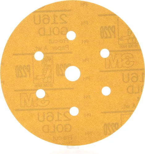Vista 22 de 912 Hookit disco de arena P5A de 3" color oro de 3M, P220, 3, Dorado