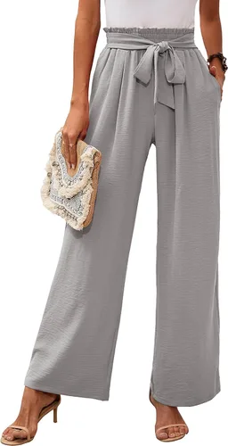 Vista 40 de Heymoments Wide Leg Pant for Women High Waist Trouser A01-negro
