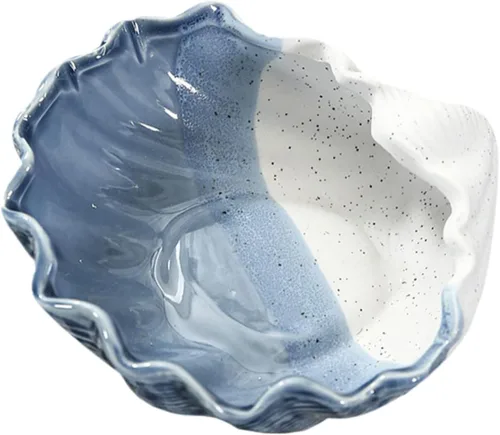 Vista 4 de Angoily 2pcs Jewelry Tray Desk Organizers Jewelry Storage Tray Earring Holder Ocean Theme Plate Storage Plate Shell Shaped Storage Tray Decorative