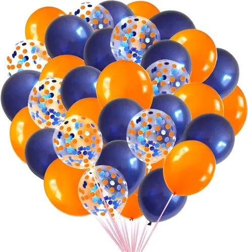 Vista 8 de Globos negros y dorados con globos de confeti negro y dorado para Año Nuevo, graduación, baby shower, boda, cumpleaños, fiestas familiares, 50