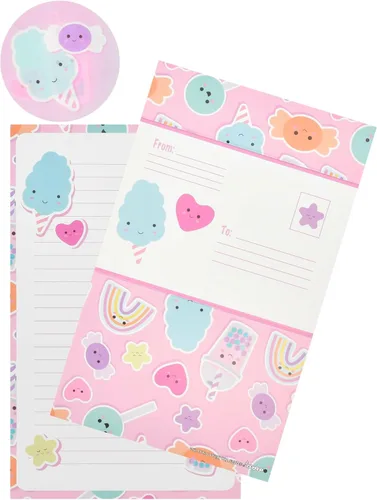 Vista 15 de iscream Pack of 8 Fold-over Ready to Send Note Cards - Blossoms and Bows